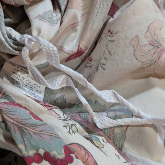 Pottery Barn Full/Queen Duvet Cover Palampore Jacobean Cream Red Preppy Cottage - Picture 6 of 11